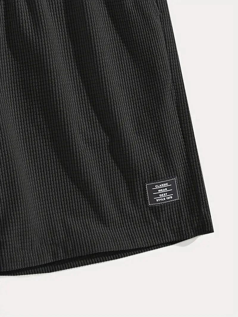 FABRIPPLE Men's Black Slim Fit Shorts for Summer - Image 3